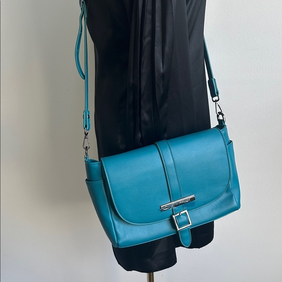 Damsel In Defense Janie’s Gotta Concealed Carry Purse Shoulder Bag Women’s Teal - Picture 1 of 14